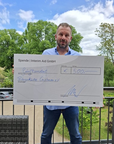 Interim Aid spendet an die Bürgerküche Cuxhaven e.V.