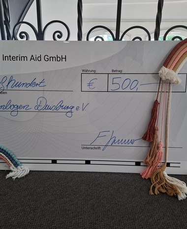 Interim Aid spendet an Regenbogen e.V. Duisburg